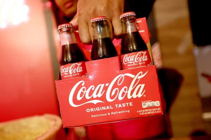 Six-pack of Coca-Cola Original Taste glass bottles