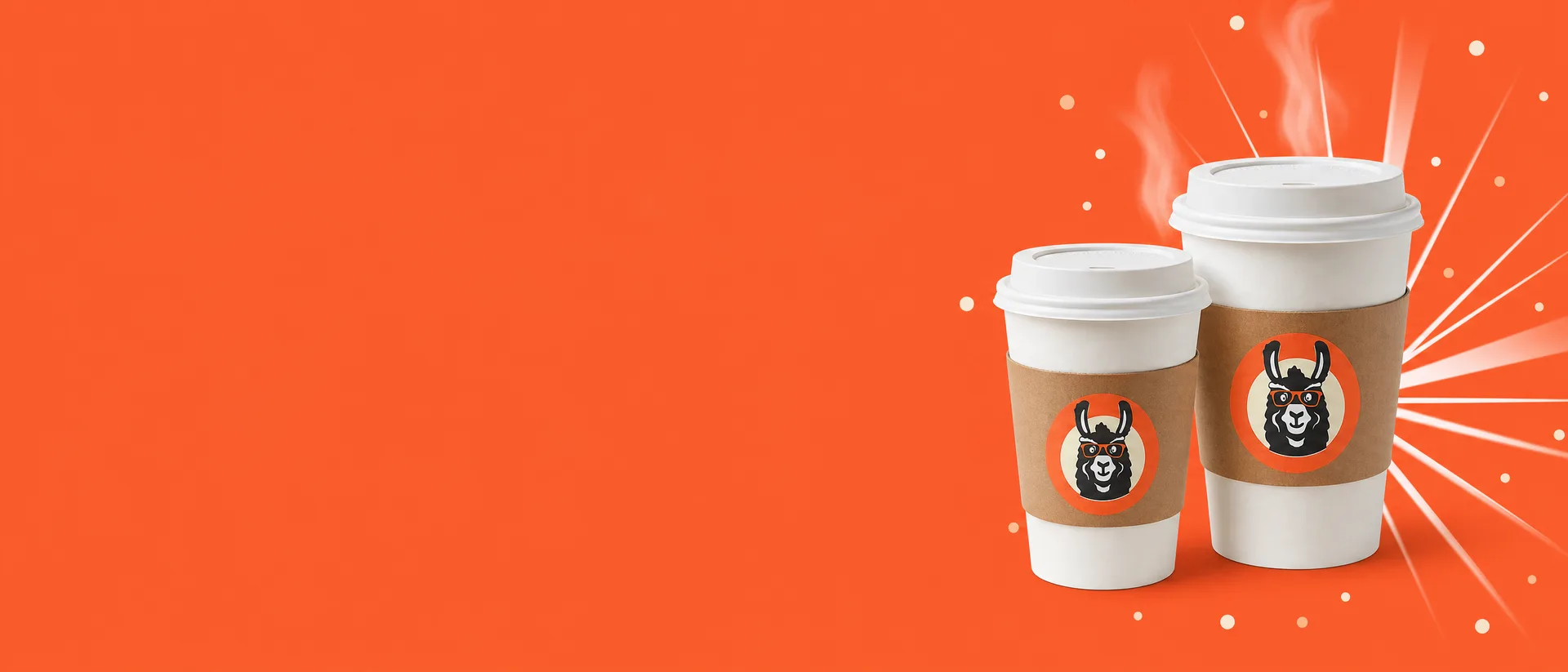 LaMa coffee on orange